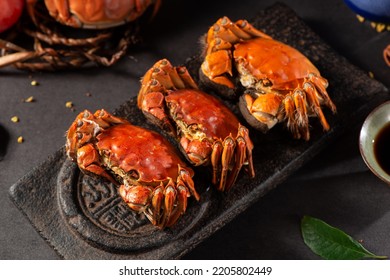 steaming shanghai hairy crabs, chinese cuisine，Mitten Crab, shanghai hairy crabs,
