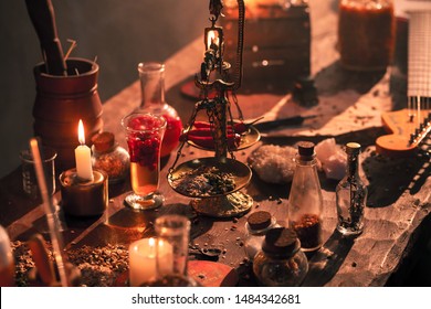 steampunk alchemist creating craft beer