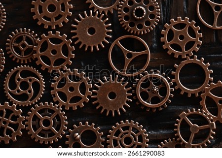 Steampunk Copper Gears and Cogs Background for Mechanical and Industrial-Themed Projects