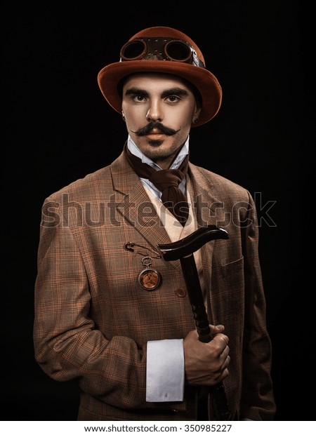 Steampunk Man Hat Cane Stock Photo 350985227 | Shutterstock