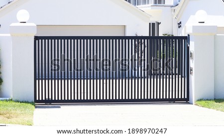 Steel automatic sliding open front gate