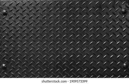 steel background plate with fluted metallic texture in black color