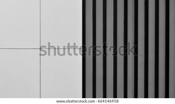 Steel Battens Square Metal Wall Monochrome Stock Photo Edit