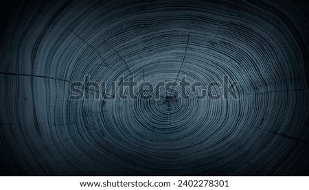 Steel blue gray tree rings background detailed pattern with circles and growth rings out of center