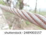 Steel braided cable barrier along Mount Bonnell’s trail side!