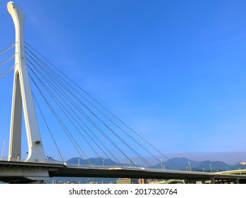 The Steel Bridge Connecting Two Sides Of Strait