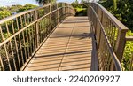 Steel Bridge on The Wailea Oceanfront Boardwalk Trail, Wailea, Maui, Hawaii, USA