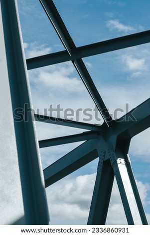steel bridge structure against the sky 
