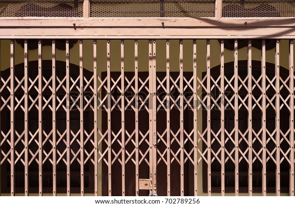 Steel Cage Door Artwork Royalty Free Stock Image