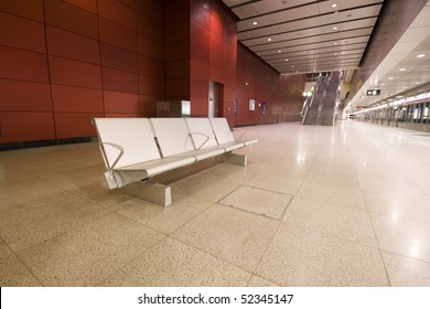steel chair in a large lobby in hong kong - Powered by Shutterstock