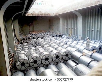 Steel Coil In Vessel