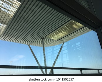 Steel Column Structures Of Kempegowda International Airport, Bangalore, India - 8th March 2018