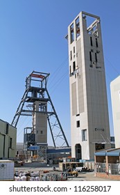 The Steel And Concrete Structure Of The Headgear Of A Gold Mine In South Africa