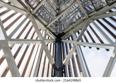 Steel Construction Frame Beam With Connecting Screw Bolts And Nuts