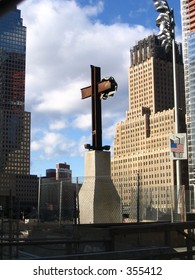 Steel Cross At Ground Zero, NY.