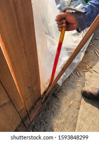 Steel Crowbar Removed Wood From Wooden Box