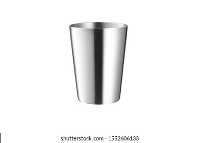 Steel cup on white background - Powered by Shutterstock