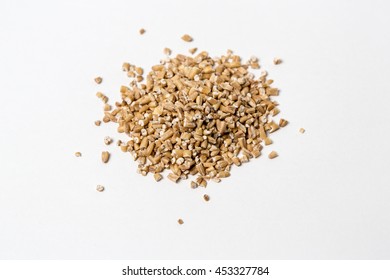 Steel Cut Oats Isolated On White