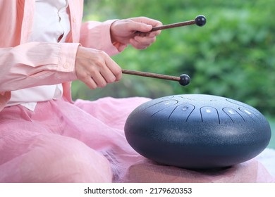 Steel Drum Or Tank Drum Music Instrument.