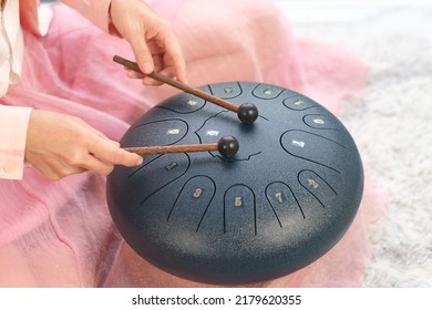 Steel Drum Or Tank Drum Music Instrument.