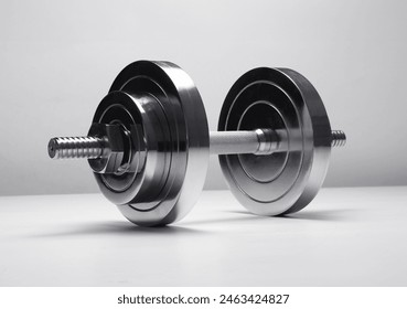 steel dumbbell isolated on white background - Powered by Shutterstock