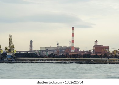 Steel Factory In Keihin Industrial Area