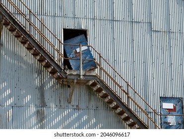 Steel fire escape on an old factory - Powered by Shutterstock