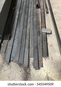 Steel Flat Bar On Floor