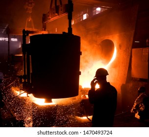 steel foundry when casting on - Shutterstock ID 1470493724