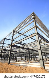 Steel frame structure - Shutterstock ID 447420172