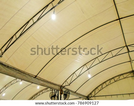 Steel frame tents Background. Inside Big Canvas Tent with hanging electric fans and wire. : steel frame tents - afamca.org