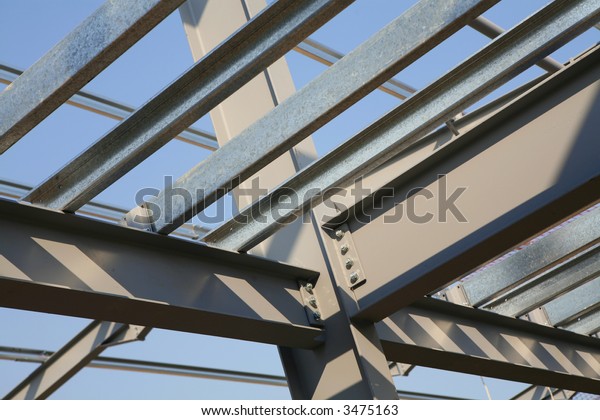 Steel Framework Under Construction Stock Photo (Edit Now) 3475163