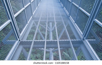 Steel grate is made into a  bridges or flooring.