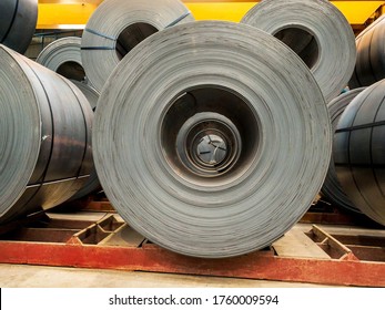 Steel Hot Roll Coil At Packing Yard