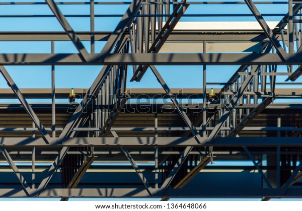 Steel Joist Truss Roof Framing 07 Stock Photo 1364648066 | Shutterstock