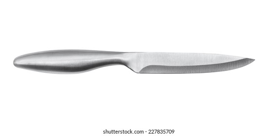 Steel Kitchen Knife Isolated On White