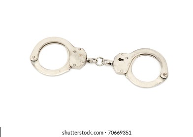 Handcuff Tied Isolated On White Background Stock Photo 178103468 ...