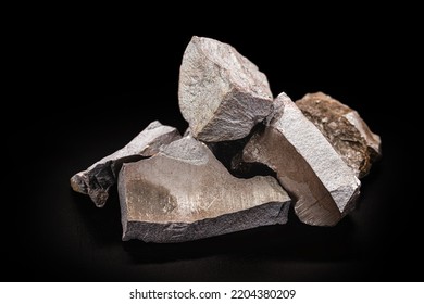 Steel Ore, Produced From Iron Ore, Isolated Black Background