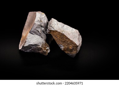 Steel Ore, Produced From Iron Ore, Isolated Black Background