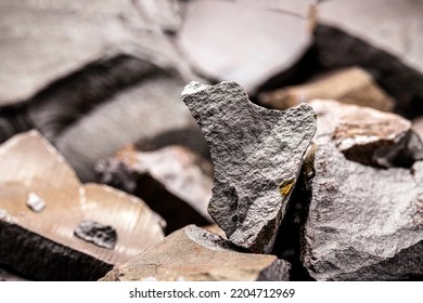 Steel Ore, Produced From Iron Ore, Isolated Black Background