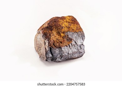 Steel Ore, Produced From Iron Ore, Isolated White Background