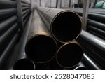 steel pipe product group square pipe Construction steel products such as black steel pipes, image ideas, examples of steel products.metal warehouse industry.