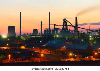 Steel Plant At Night