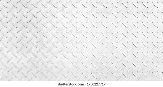 Steel Plate Pattern Manhole Cover Of White Clean Color ,white  Checker Plate Abstract Floor Metal Stanless Background Stainless Pattern Surface.