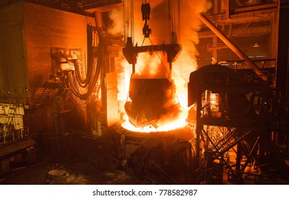 Steel Production In A Steelmaking Furnace