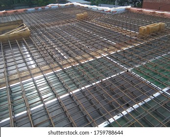 Steel reinforcement for the base plate. To create a website