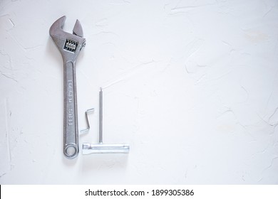 steel repair tools, large wrench
