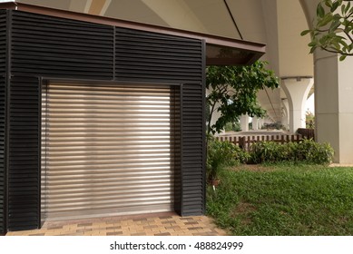 Steel Sliding Door, Metal Sheet Texture