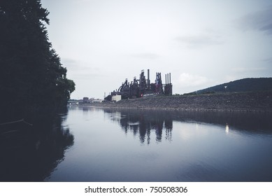 Steel Stacks Bethlehem, PA With Lehigh River