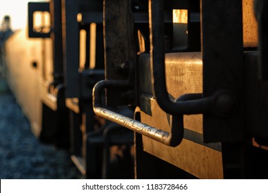 A Steel Step Leading Onto A Train.